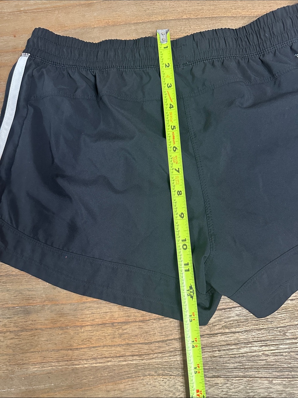 ADDIDAS Black Climalite 3” shorts  White Side Stripes - Picture 4 of 5
